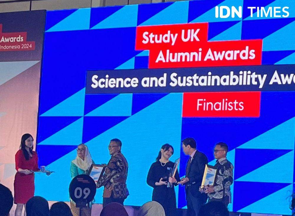 Study UK Alumni Awards 2024 pada Rabu (7/3/2024) di Fairmont Hotel, Jakarta. (IDN Times/Nisa Zarawaki)