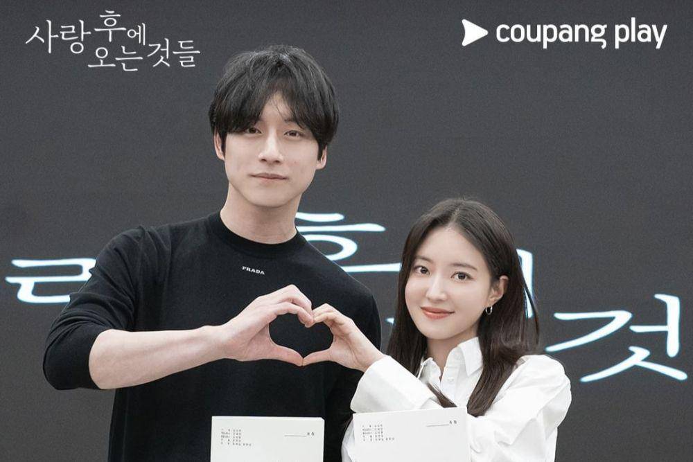 Kentaro Sakaguchi dan Lee Se Young saat pembacaan naskah drakor What Comes After Love (instagram.com/coupangplay)
