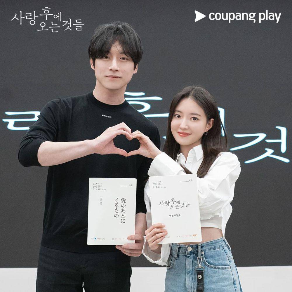 Kentaro Sakaguchi dan Lee Se Young saat pembacaan naskah drakor What Comes After Love (instagram.com/coupangplay)