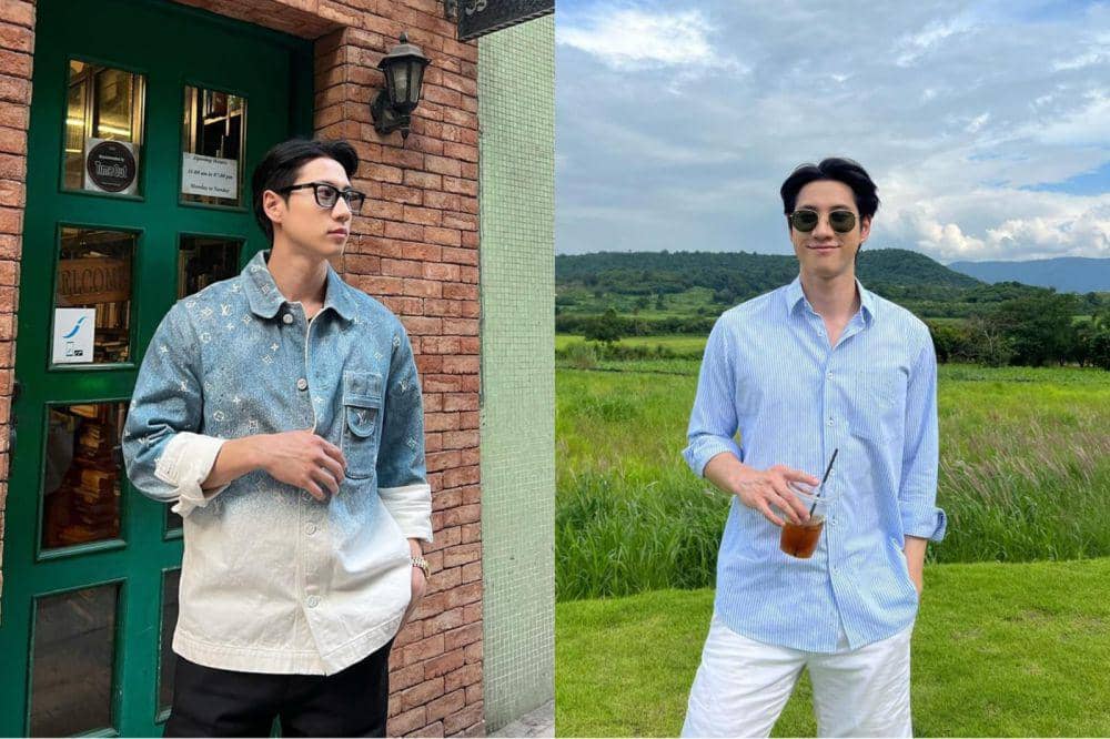 8 Ide OOTD Nuansa Biru ala Bright Rapheephong, Berikan Kesan Fresh!