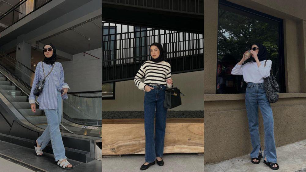 9 Mix and Match High Waist Jeans ala Amelia Elle, Stylish!