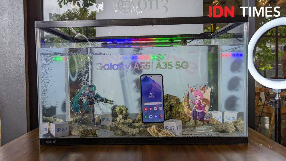 IP 67 di Samsung Galaxy A55 5G (IDN Times/Misrohatun)