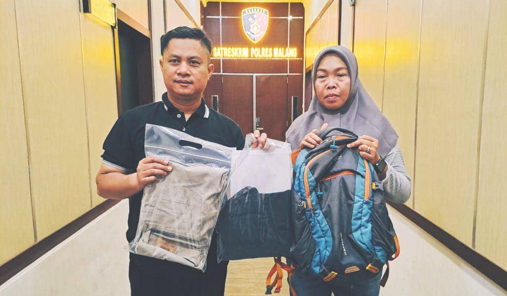 KBO Satreskrim Polres Malang, Iptu Ahmad Taufik (kiri) dan Kanit PPA Satreskrim Polres Malang, Aiptu Erlehana BR Maha. (Dok. Humas Polres Malang)