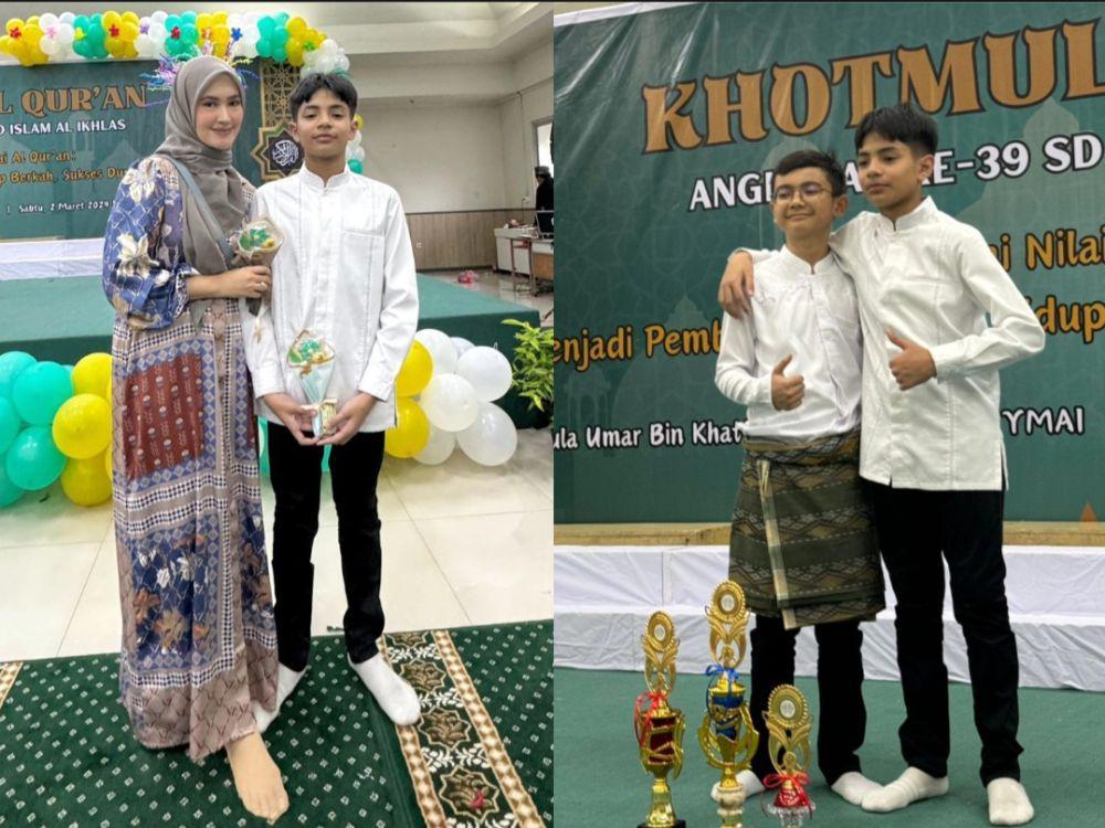 7 Potret Zio Putra Tommy Kurniawan Ikut Khotmil Quran di Sekolah
