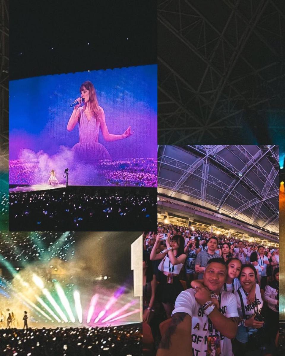 potret Gading Marten, Gisel, dan Gempi nonton Taylor Swift (instagram.com/gadiiing)