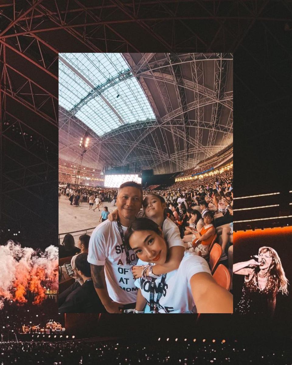 potret Gading Marten, Gisel, dan Gempi nonton Taylor Swift (instagram.com/gadiiing)