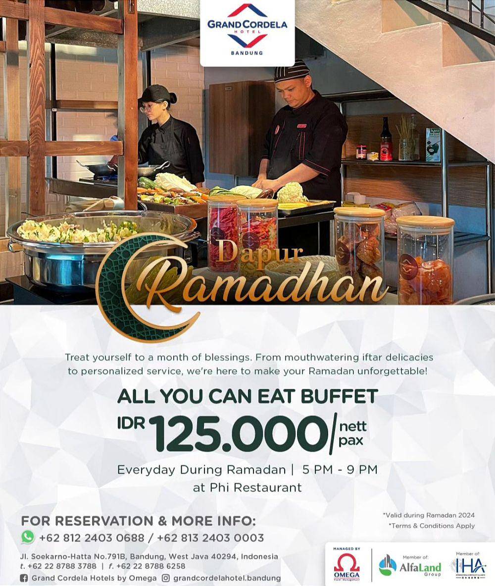ilustrasi promo bukber grand cordela hotel bandung (Instagram.com/grandcordelahotel.bandung)