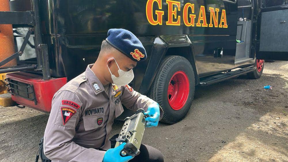 Rumah produksi mercon di Bantul meledak empat orang terluka.(Dok.Polres Bantul)