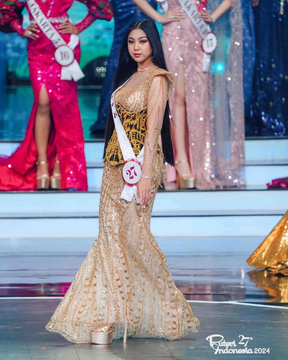 Gaun Malam Wakil Sulawesi dan Nustra di Final Puteri Indonesia 2024 (Instagram.com/officialputeriindonesia)