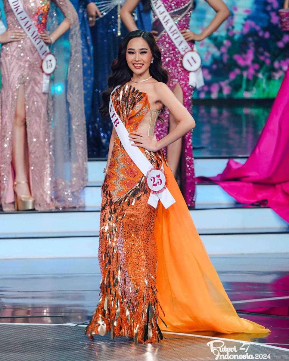 Gaun Malam Wakil Sulawesi dan Nustra di Final Puteri Indonesia 2024 (Instagram.com/officialputeriindonesia)