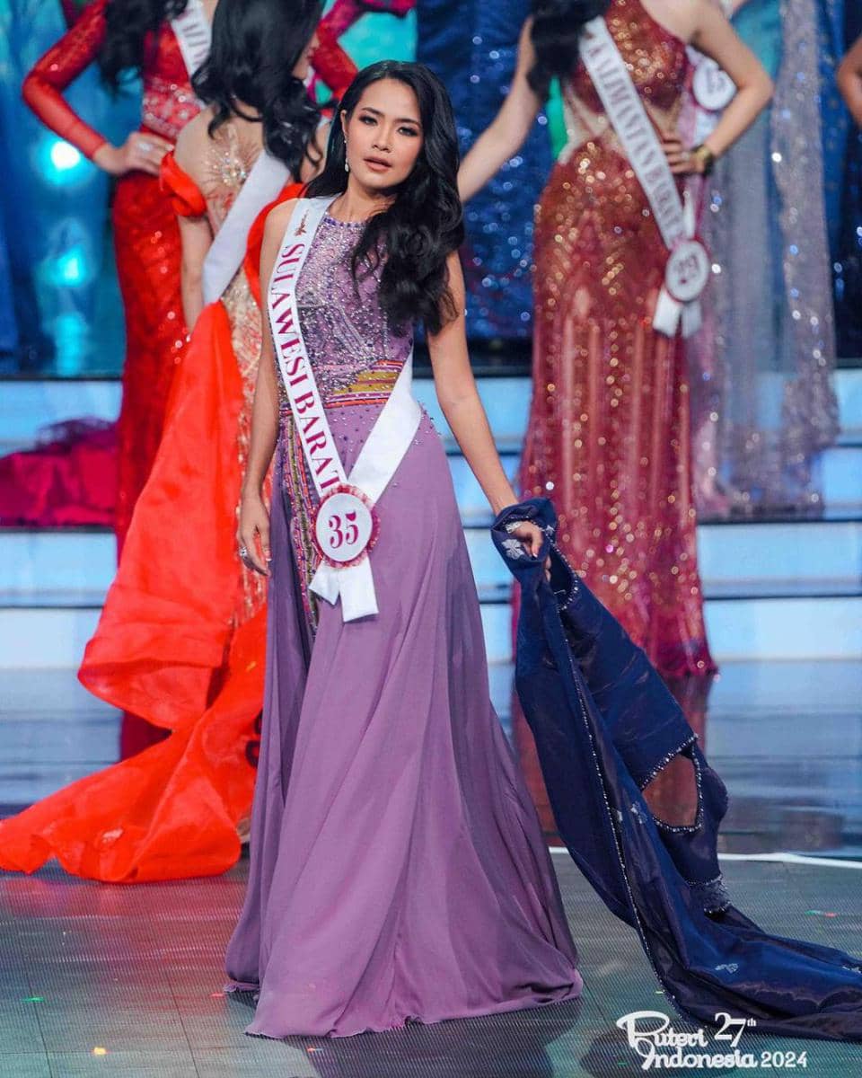 Gaun Malam Wakil Sulawesi dan Nustra di Final Puteri Indonesia 2024 (Instagram.com/officialputeriindonesia)