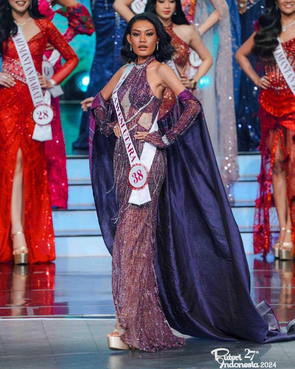 Gaun Malam Wakil Sulawesi dan Nustra di Final Puteri Indonesia 2024 (Instagram.com/officialputeriindonesia)