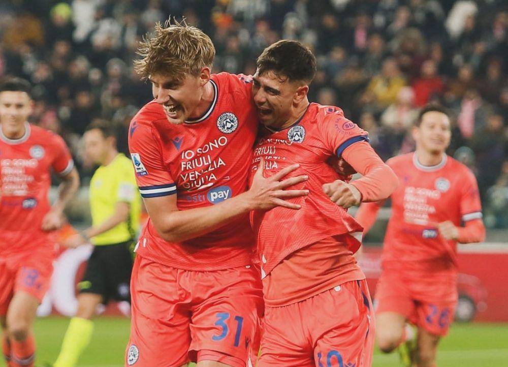 Pemain Udinese Calcio saat merayakan gol. (instagram.com/udinesecalcio)