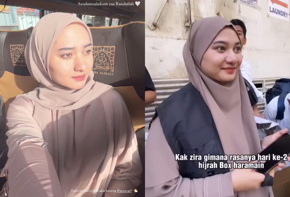 7 Potret Nadzira Shafa Umrah saat Ramadan 2024, Lakukan Aksi Mulia