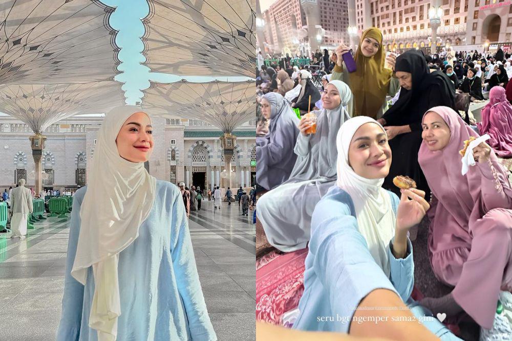 7 Potret Andi Annisa Umrah saat Ramadan, Buka Puasa di Masjid Nabawi