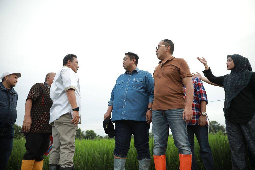 Peninjauan lahan untuk lokasi pembangunan stadion baru di Sudiang, Makassar, Senin (11/3/2024). Dok. Humas Pemkot Makassar