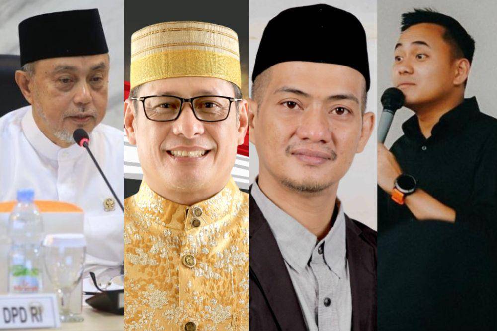 Empat calon DPD terpilih asal Sulawesi Selatan pada Pemilu 2024: Tamsil Linrung (Instagram/18tamsillinrung); Andi Waris Halid (Dok. Istimewa); Andi Muhammad Ihsan (Dok. Istimewa); Al Hidayat Samsu (Instagram/alhidayat_samsu)