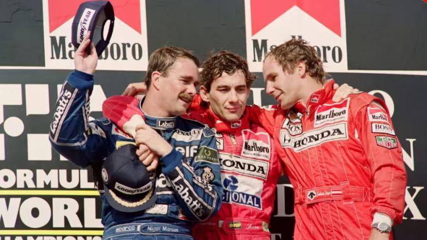 Nigel Mansell (ke-1 dari kiri) (formula1.com)