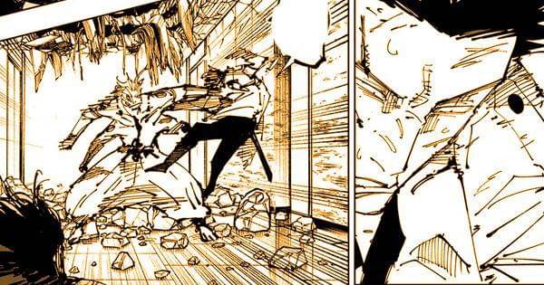 Kusakabe dilempar Sukuna ( Dok. Shueisha / Jujutsu Kaisen )