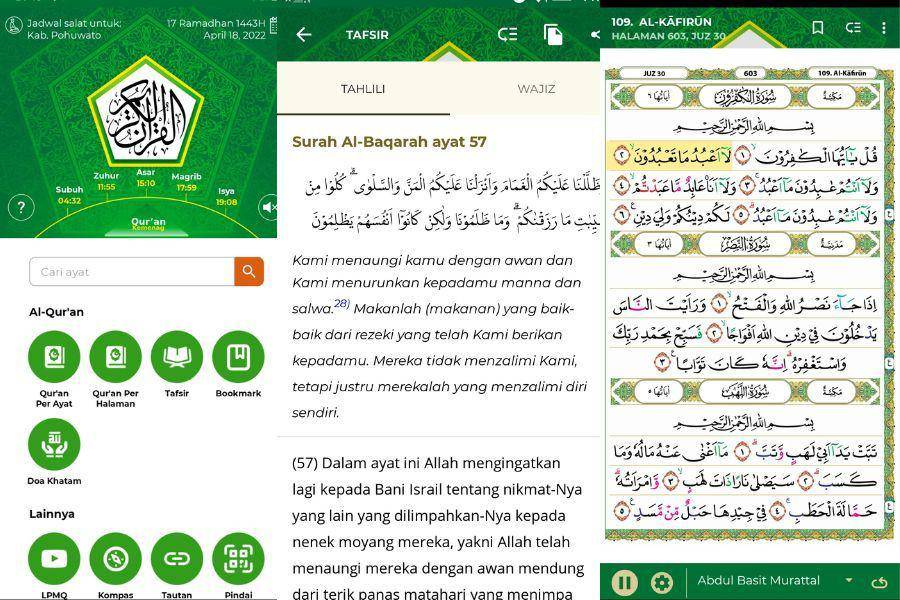 ilustrasi Al-Qur'an Kemenag (play.google.com/Lajnah Pentashihan Mushaf Al-Qur'an)