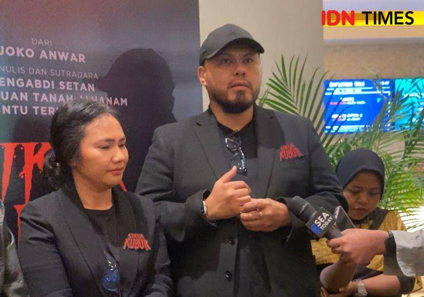 potret Joko Anwar dalam press conference film Siksa Kubur (Dok. IDN Times/Rani Asnurida)