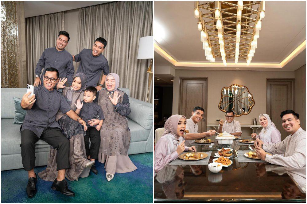 9 Photoshoot Keluarga Fuji dengan Busana Muslim, Gala Happy