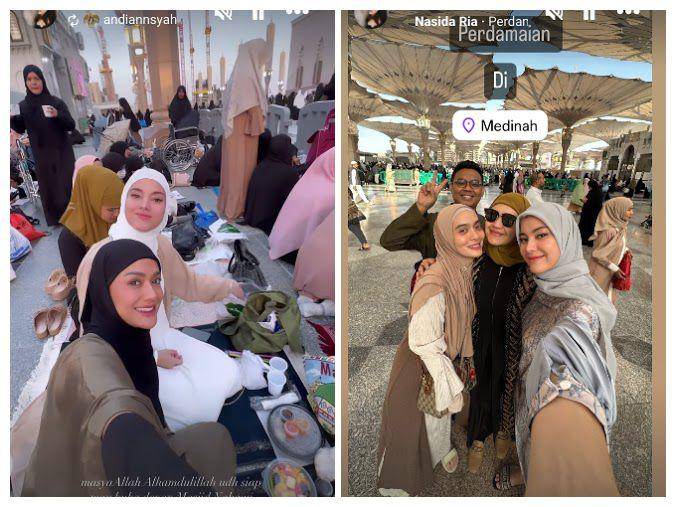 potret Medina umrah bareng sahabat (instagram.com/medinadinaaa)