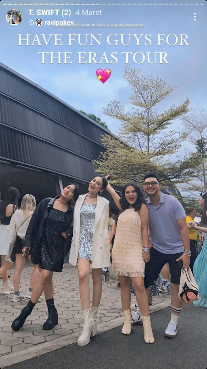 potret Marsha Aruan nonton Taylor Swift (instagram.com/tommydatomtom)