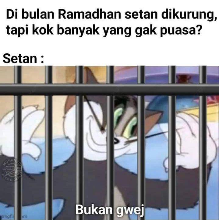 meme godaan saat puasa (instagram.com/pos.total)