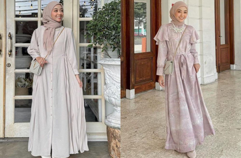 9 Pilihan Dress untuk Bukber ala Meirani Amalia, Simpel nan Anggun