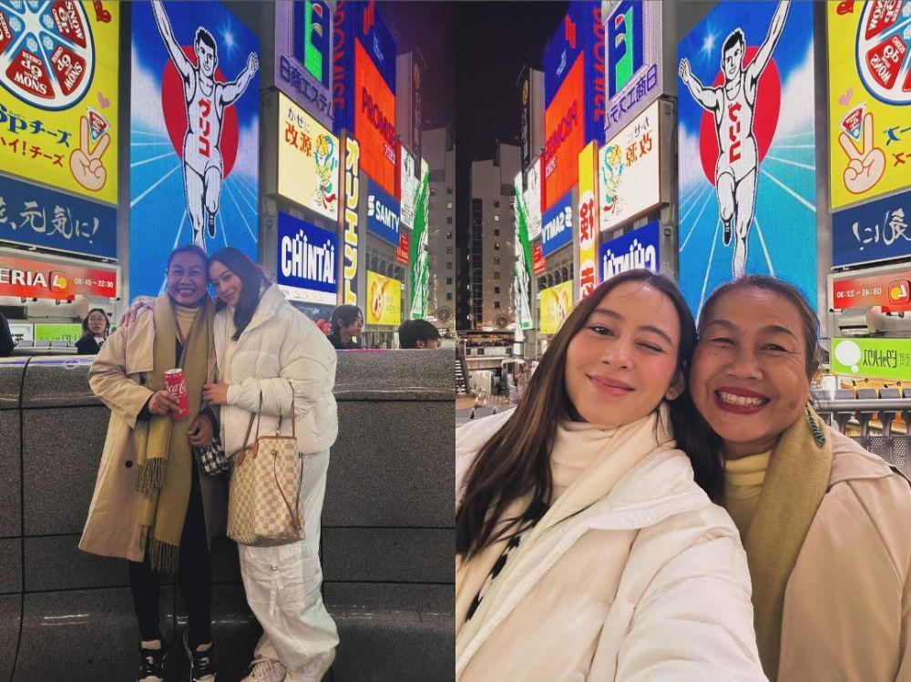 7 Potret Babymoon Laura Theux dan Ibunda ke Jepang, Happy Kiyowo
