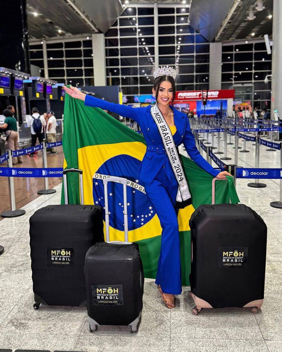 Potret Keberangkatan Finalis Miss Face of Humanity 2024 ke Meksiko (Instagram.com/larissagalvaopontes)
