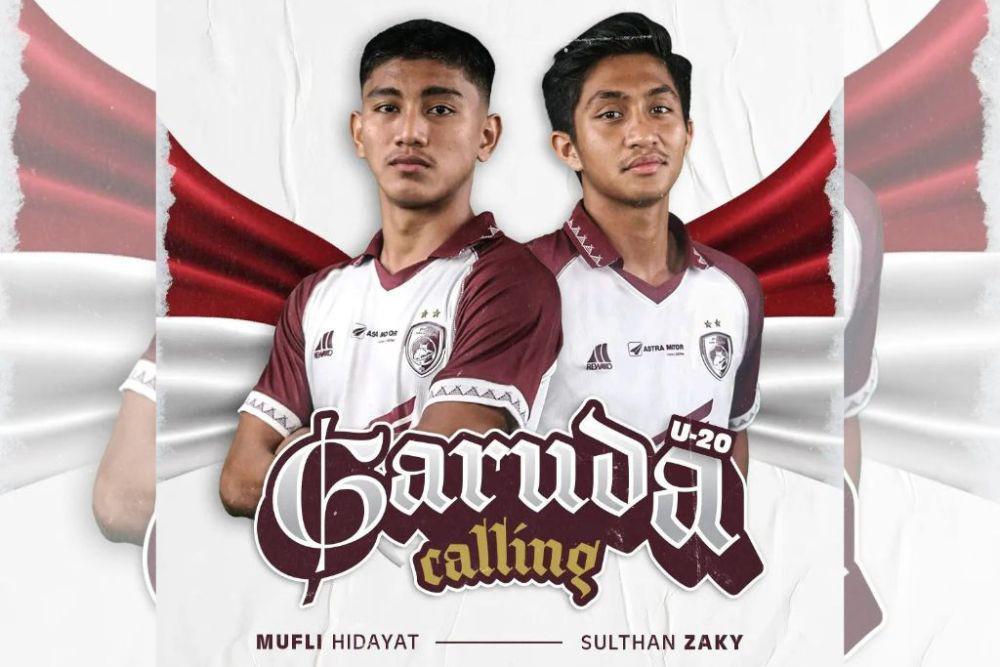 Dua pemain PSM Makassar yang dipanggil ke Timnas Indonesia U-20, Mufli Hidayat (kiri) dan Sulthan Zaky (kanan). (Instagram.com/psm_makassar)
