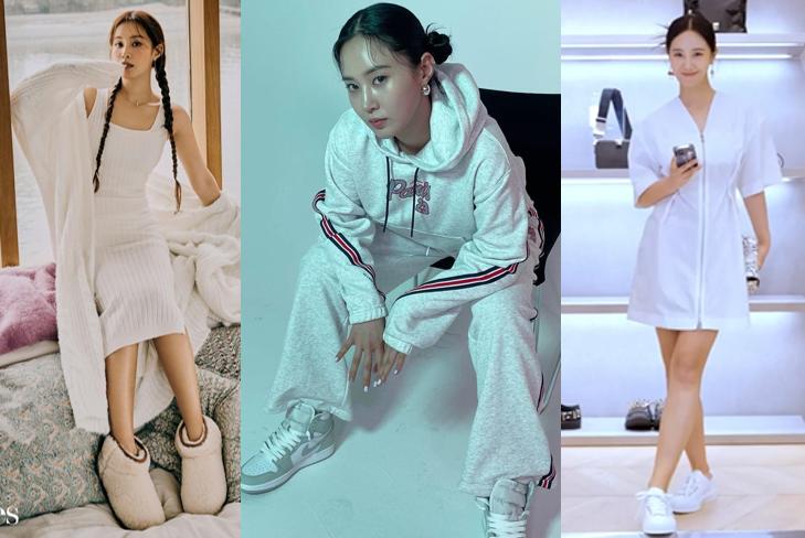 9 Gaya Casual Yuri SNSD dengan Outfit Serba Putih, Look Comfy!