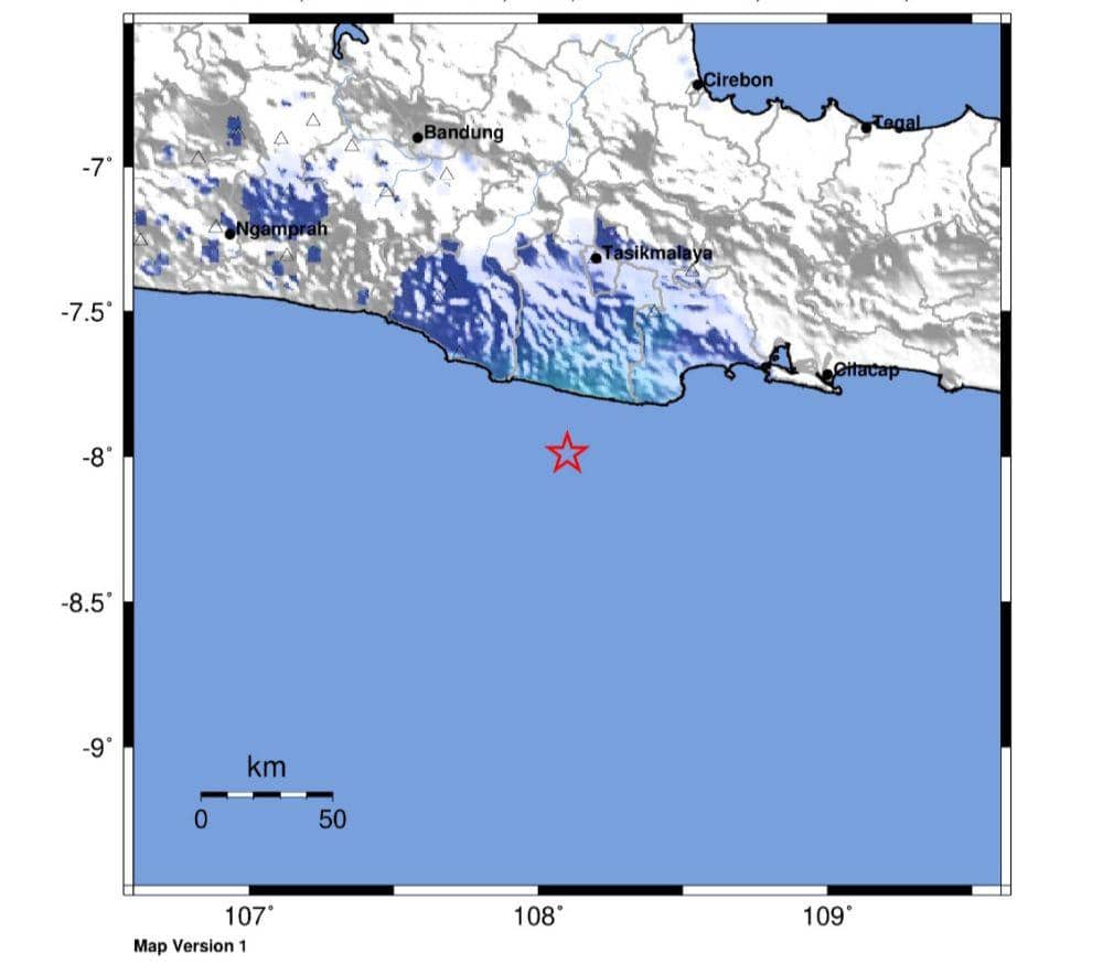 Pangandaran Diguncang Gempa M4,0 Tak Berpotensi Tsunami