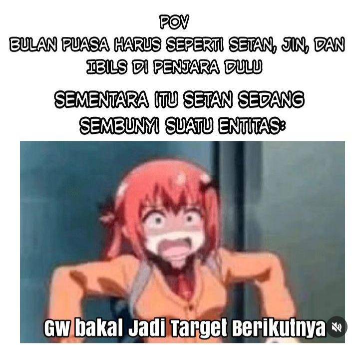 meme setan menggoda manusia saat puasa (instagram.com/otaku_meme62)