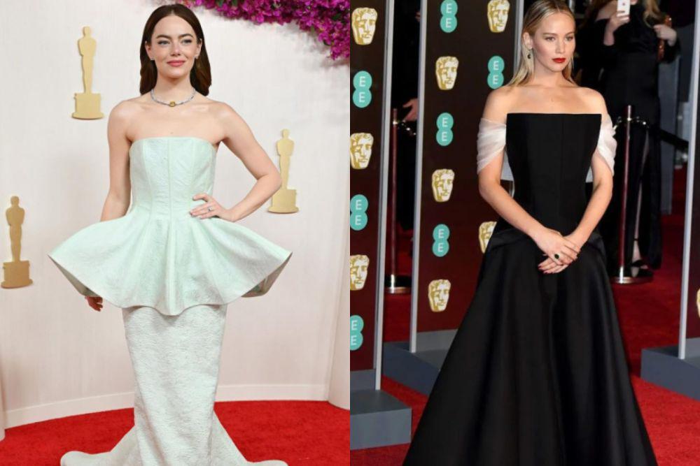 8 Adu Gaya Jennifer Lawrence dan Emma Stone, Sama-sama Stunning!
