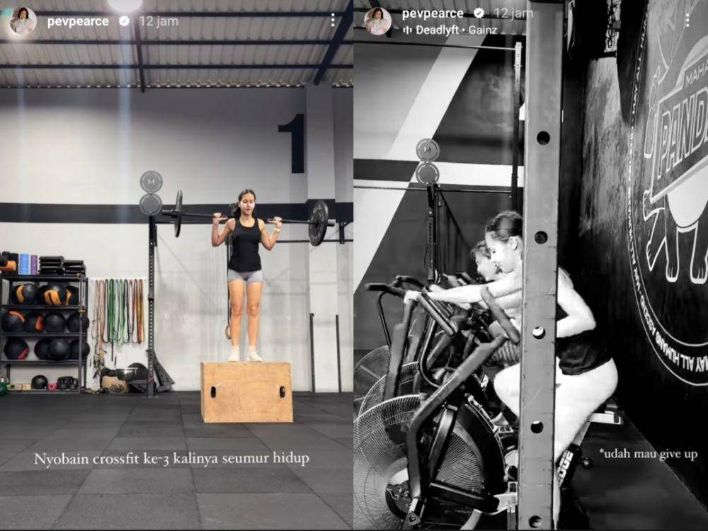 potret Pevita Pearce saat workout (instagram.com/pevpearce)