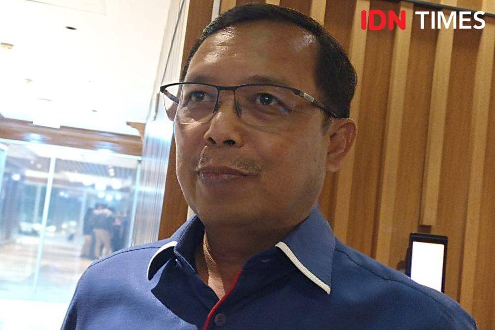 Ketua DPP Partai Demokrat, Herman Khaeron bicara usulan pencalonan Erina Gudono. (IDN Times/Amir Faisol)