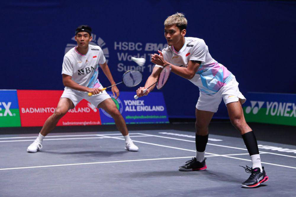 Bagas Maulana/Muhammad Shohibul Fikri berlaga di All England 2024 (dok. PP PBSI)