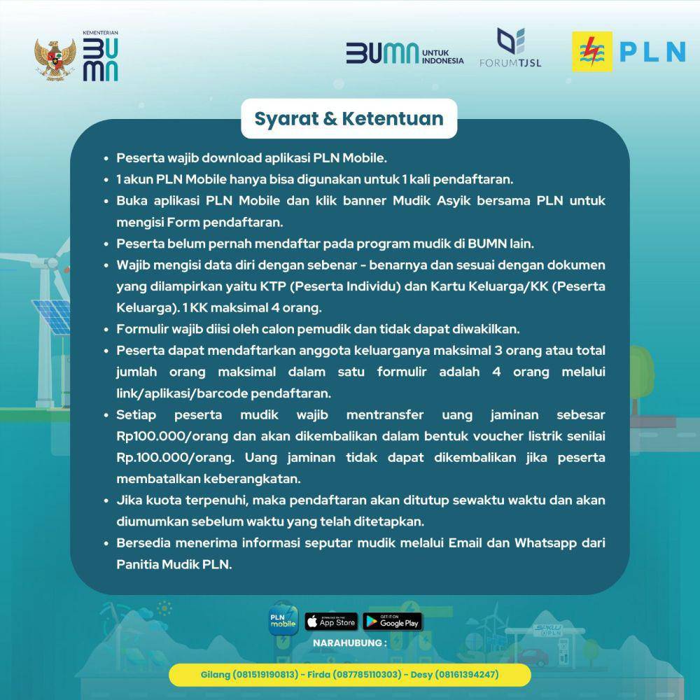 PLN menyelenggarakan 'Mudik Asyik Bersama BUMN'. (dok. PLN)
