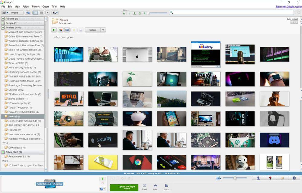 Picasa (dok. Google)