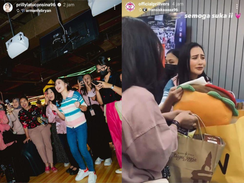9 Potret Bukber Prilly Latuconsina Bareng Penggemar, Dapat Banyak Kado