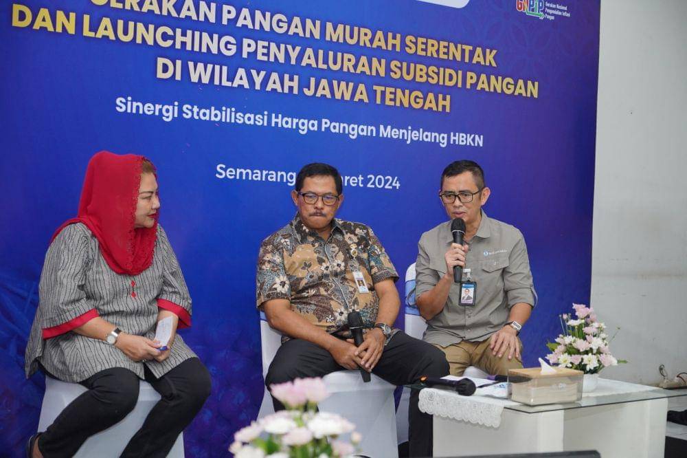 Tim Pengendalian Inflasi Daerah (TPID) di Provinsi Jawa Tengah menggelar Gerakan Pangan Murah (GPM) serentak pada Jumat (15/3/2024). (dok. Bank Indonesia Jateng)