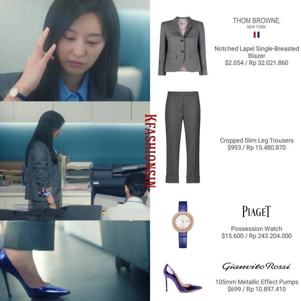 harga blazer Kim Ji Won sebagai Hong Hae in dalam drama Queen of Tears (instagram.com/kfashionsin)