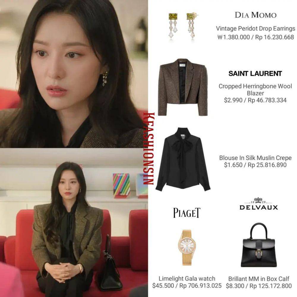 harga blazer Kim Ji Won sebagai Hong Hae in dalam drama Queen of Tears (instagram.com/kfashionsin)