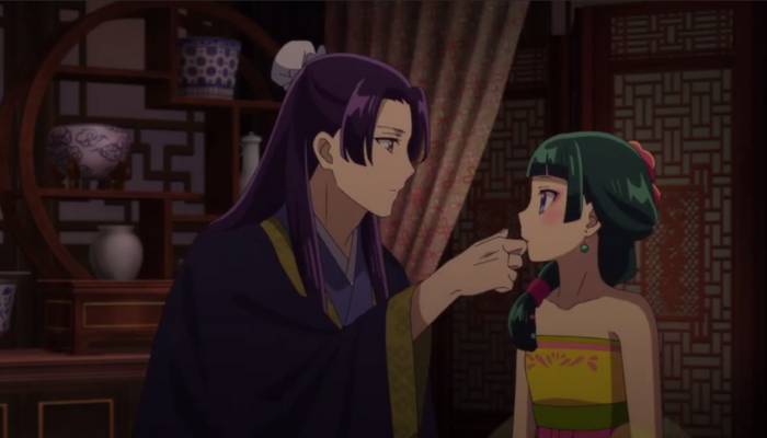 cuplikan episode 12, Jinshi hanya menyentuh saat diizinkan