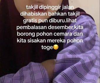 komentar kocak netizen non muslim ikut berburu takjil (tiktok.com/@cucicaya.m)