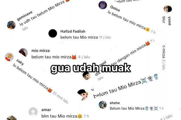 apa itu tren komentar Mio Mirza (instagram.com/mukaikhlas_)