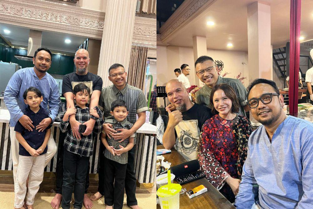 7 Potret Ahmad Dhani dan Bebi Romeo pada Ultah Ke-55 Anang